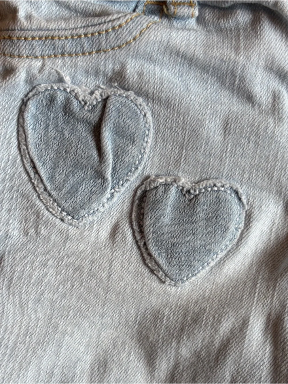 OshKosh B'gosh Toddler Girls Heart Pocket Wide Leg Jeans 12M Light Wash Denim